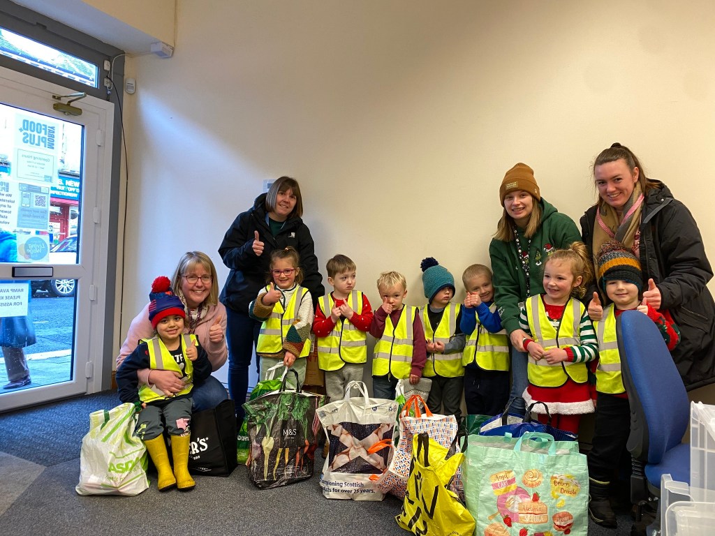 Nursery dropping off donations